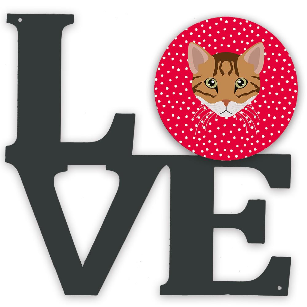 Cheetoh Cat Love Metal Wall Artwork LOVE CK5102WALV by Caroline's Treasures