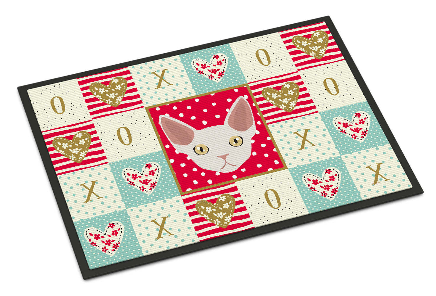 Devon Rex Cat Love Indoor or Outdoor Mat 18x27 CK5110MAT - the-store.com