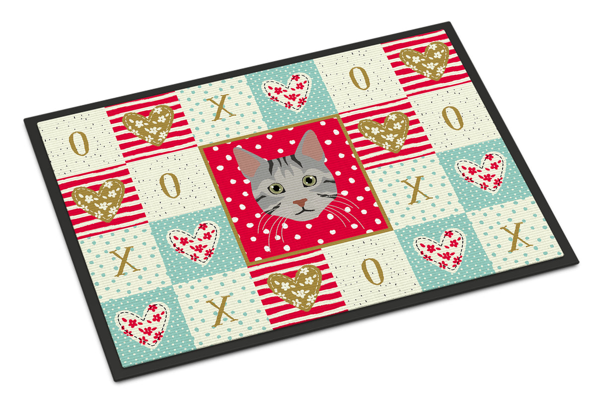 Egyptian Mau Cat Love Indoor or Outdoor Mat 18x27 CK5114MAT - the-store.com