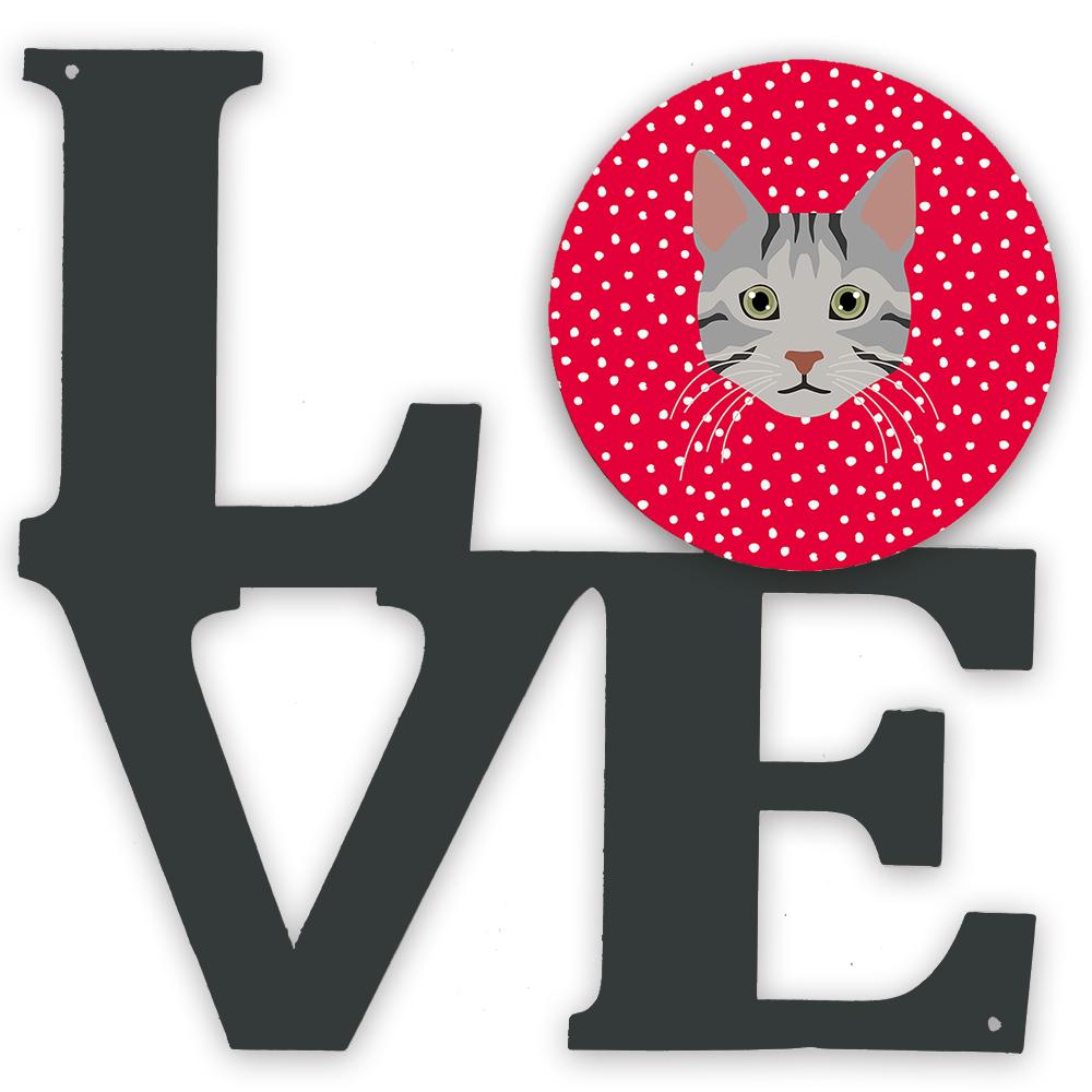 Egyptian Mau Cat Love Metal Wall Artwork LOVE CK5114WALV by Caroline&#39;s Treasures