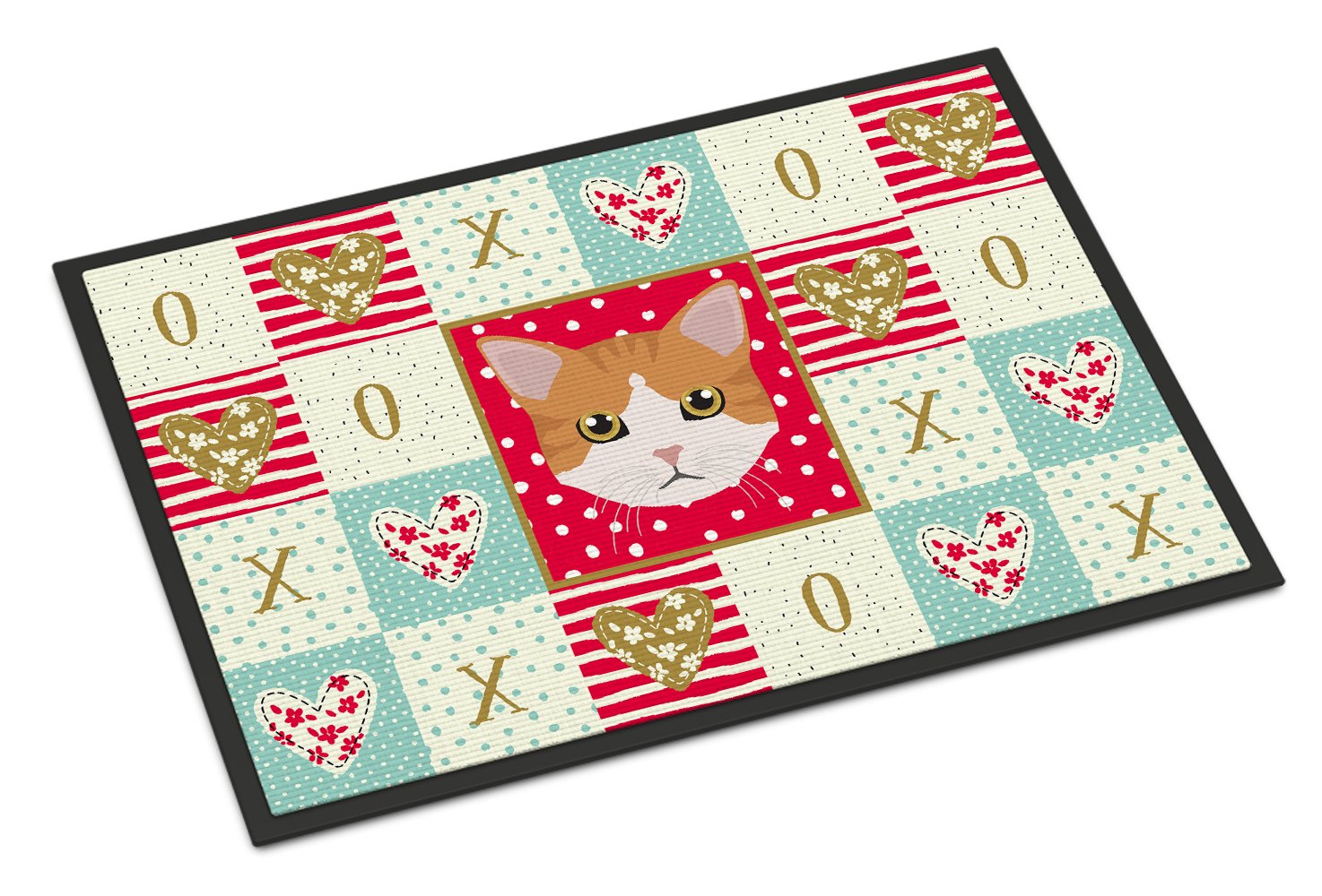 European Shorthair Cat Love Indoor or Outdoor Mat 24x36 CK5116JMAT by Caroline's Treasures