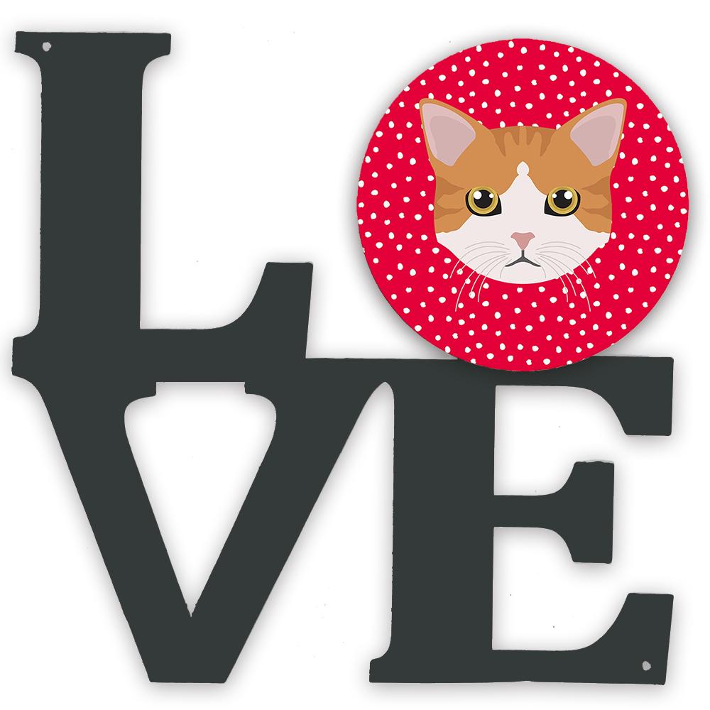 European Shorthair Cat Love Metal Wall Artwork LOVE CK5116WALV by Caroline&#39;s Treasures