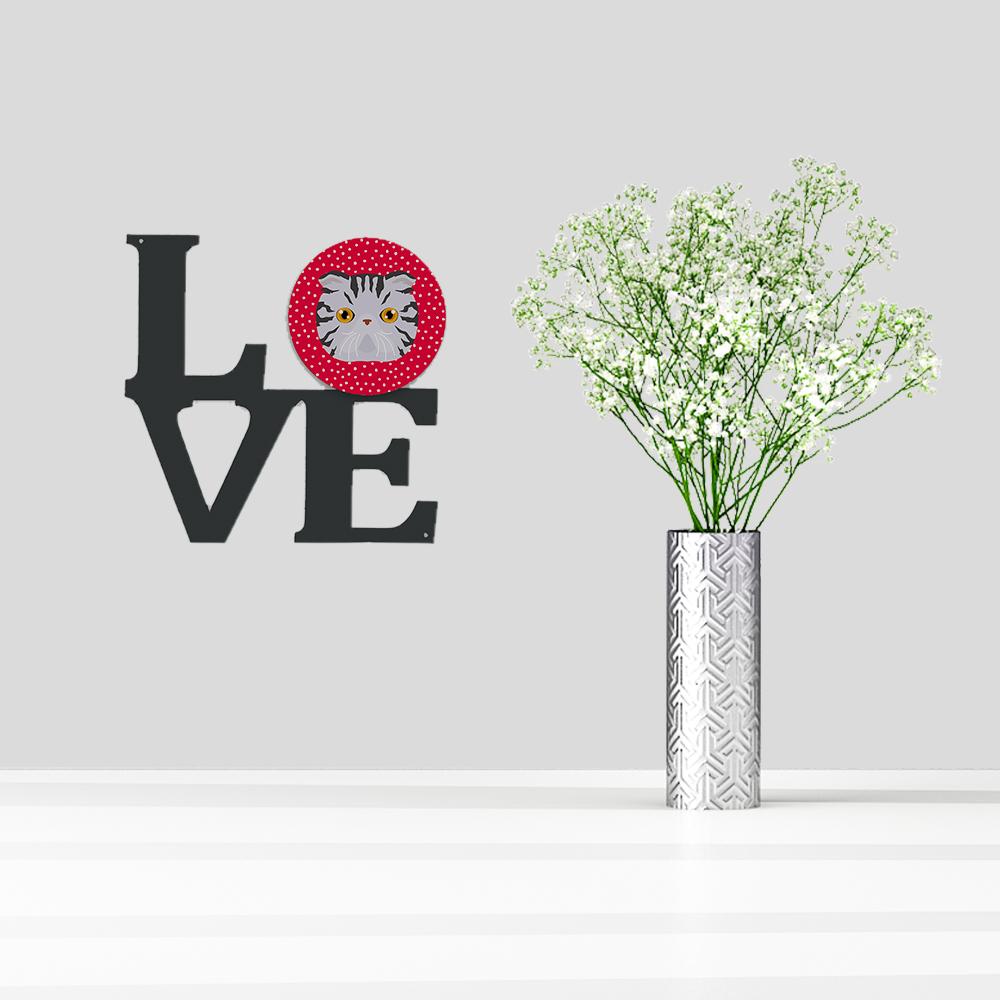 Foldex Exotic Fold Cat Love Metal Wall Artwork LOVE CK5118WALV by Caroline's Treasures