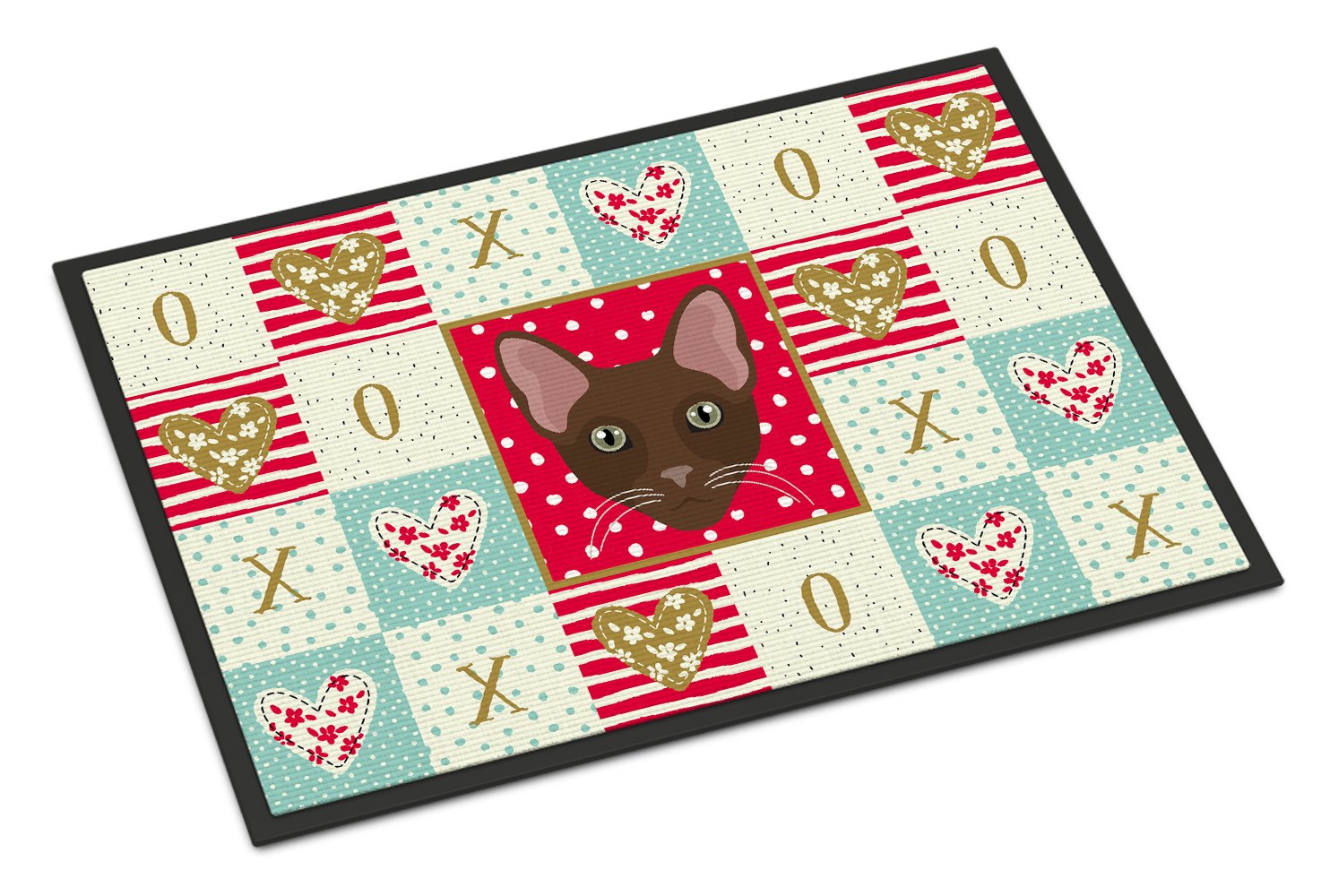 Havana Brown Cat Love Indoor or Outdoor Mat 24x36 CK5120JMAT by Caroline's Treasures