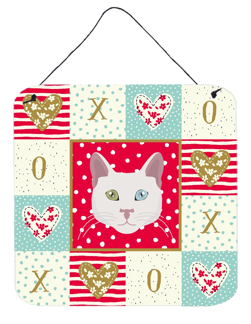 Khao Manee Cat Love Wall or Door Hanging Prints CK5123DS66 by Caroline&#39;s Treasures