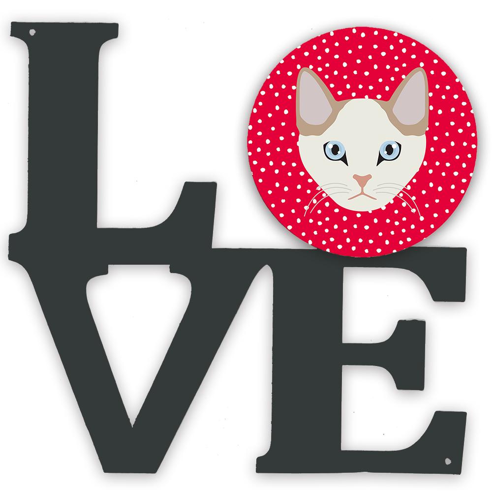 Korean Bobtail Cat Love Metal Wall Artwork LOVE CK5125WALV by Caroline's Treasures