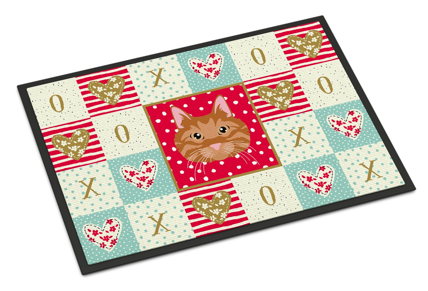 Kurilian Bobtail Cat Love Indoor or Outdoor Mat 24x36 CK5126JMAT by Caroline's Treasures