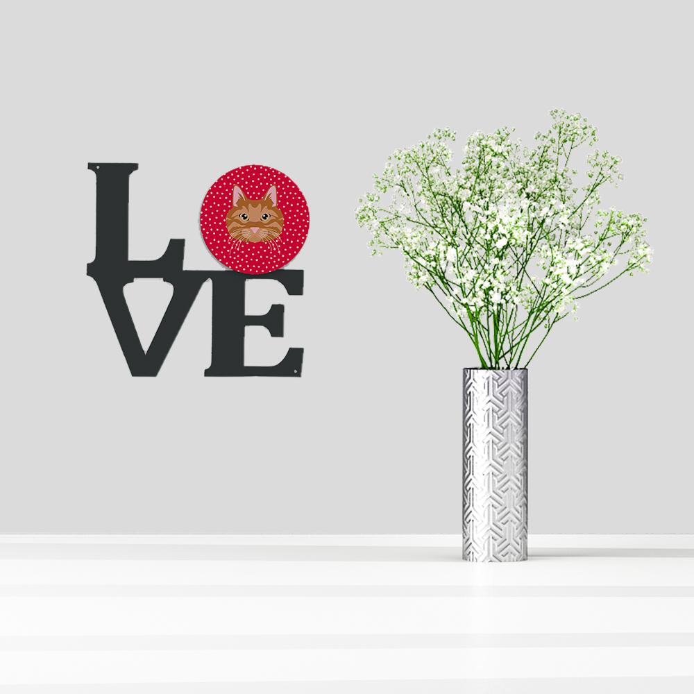 Kurilian Bobtail Cat Love Metal Wall Artwork LOVE CK5126WALV by Caroline's Treasures