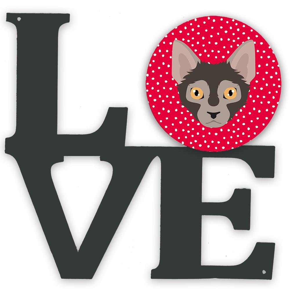 Lykoi Cat Love Metal Wall Artwork LOVE CK5128WALV by Caroline's Treasures