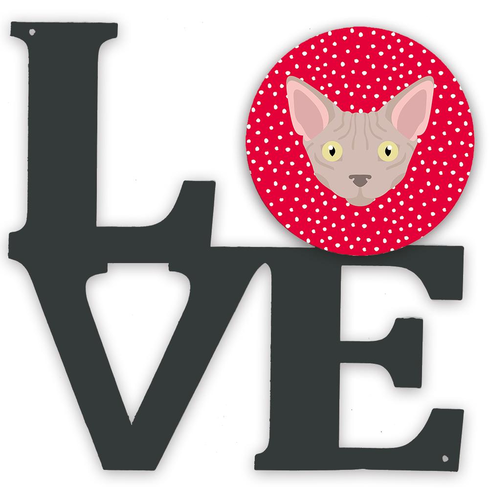 Minskin Cat Love Metal Wall Artwork LOVE CK5133WALV by Caroline's Treasures