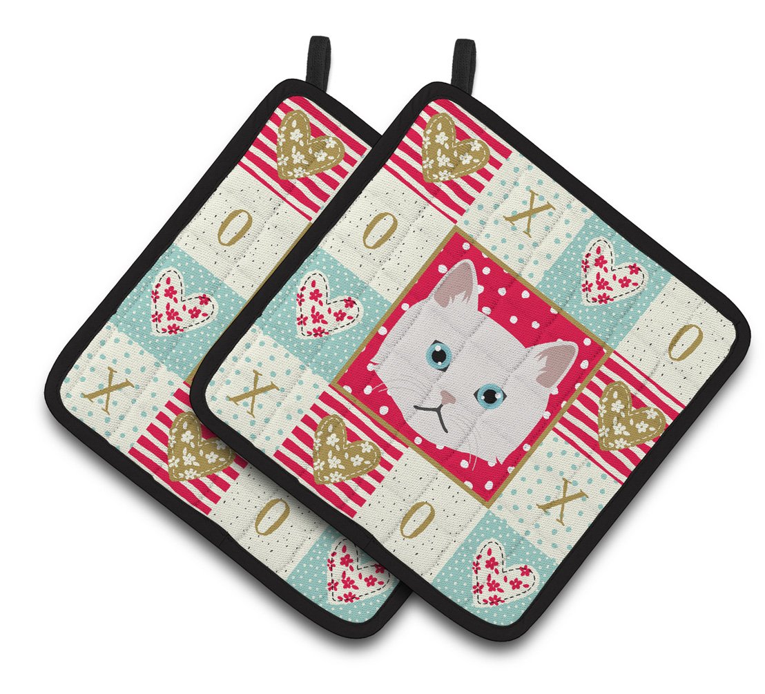 Napoleon Cat Love Pair of Pot Holders CK5135PTHD by Caroline's Treasures