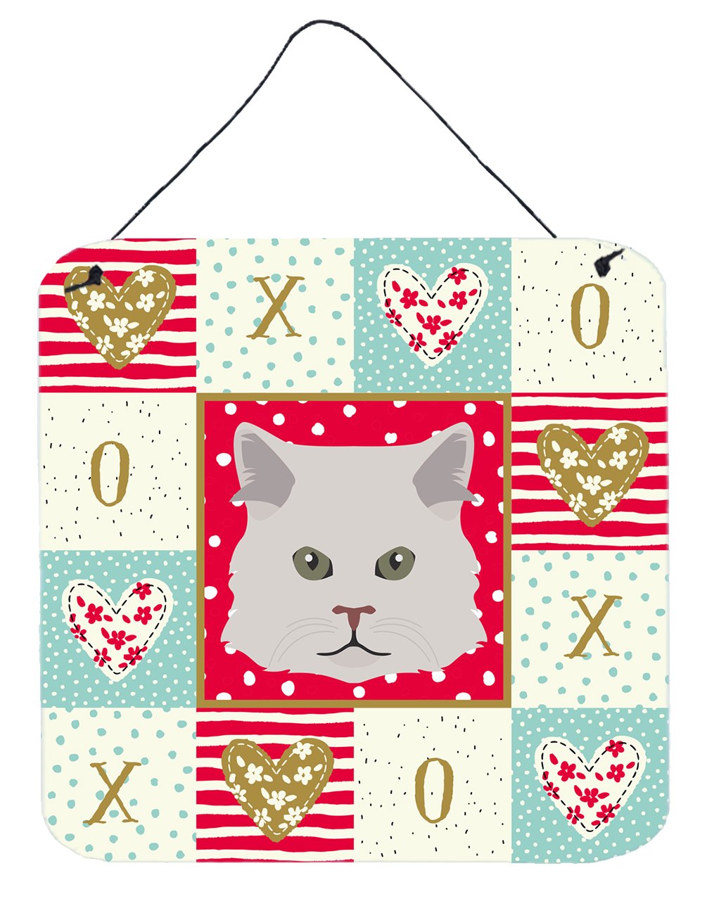 Persian Traditional Cat Love Wall or Door Hanging Prints CK5147DS66 by Caroline's Treasures