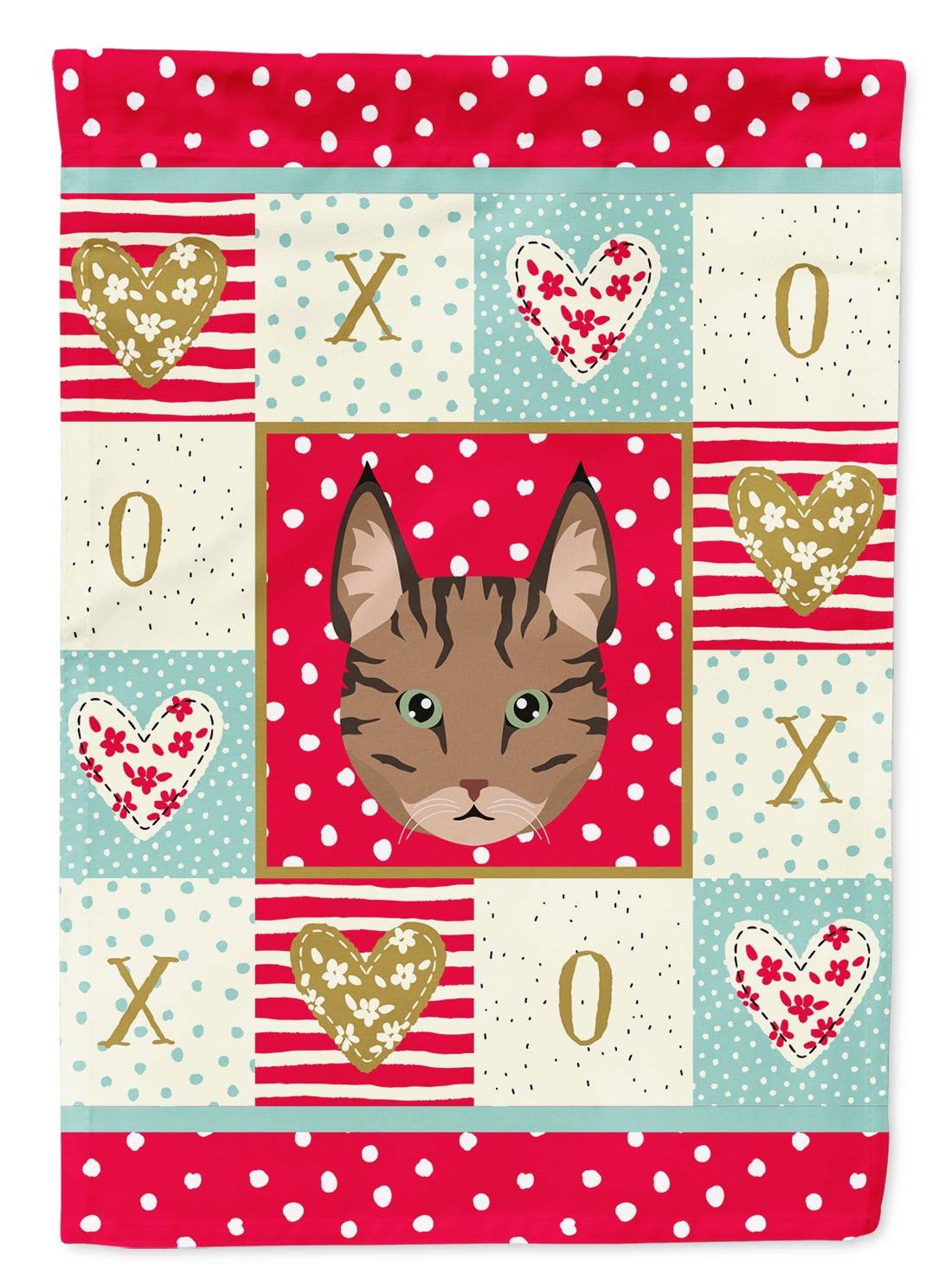 Pixie Bob Cat Flag Canvas House Size CK5149CHF  the-store.com.