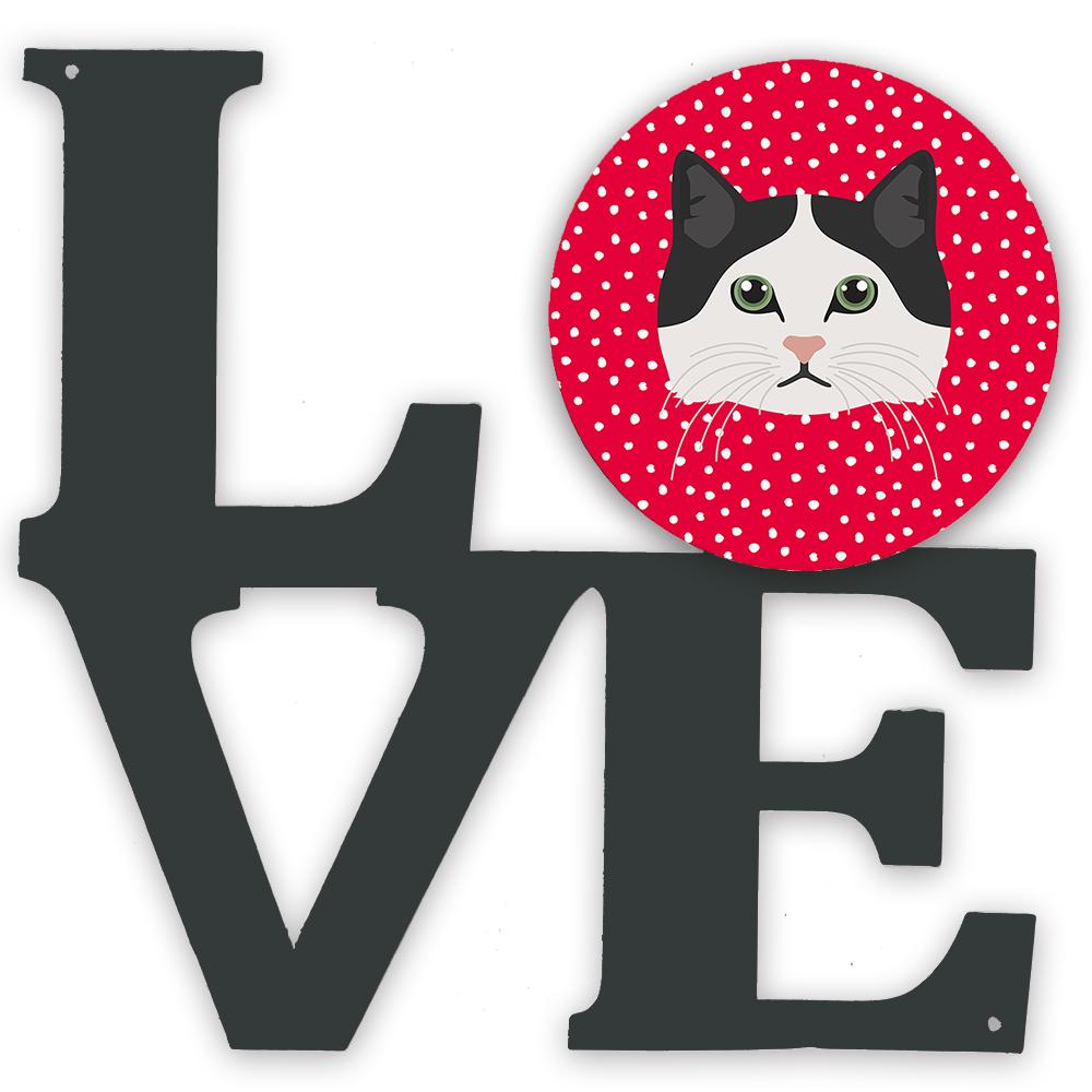 Ragamuffin Cat Love Metal Wall Artwork LOVE CK5152WALV by Caroline's Treasures