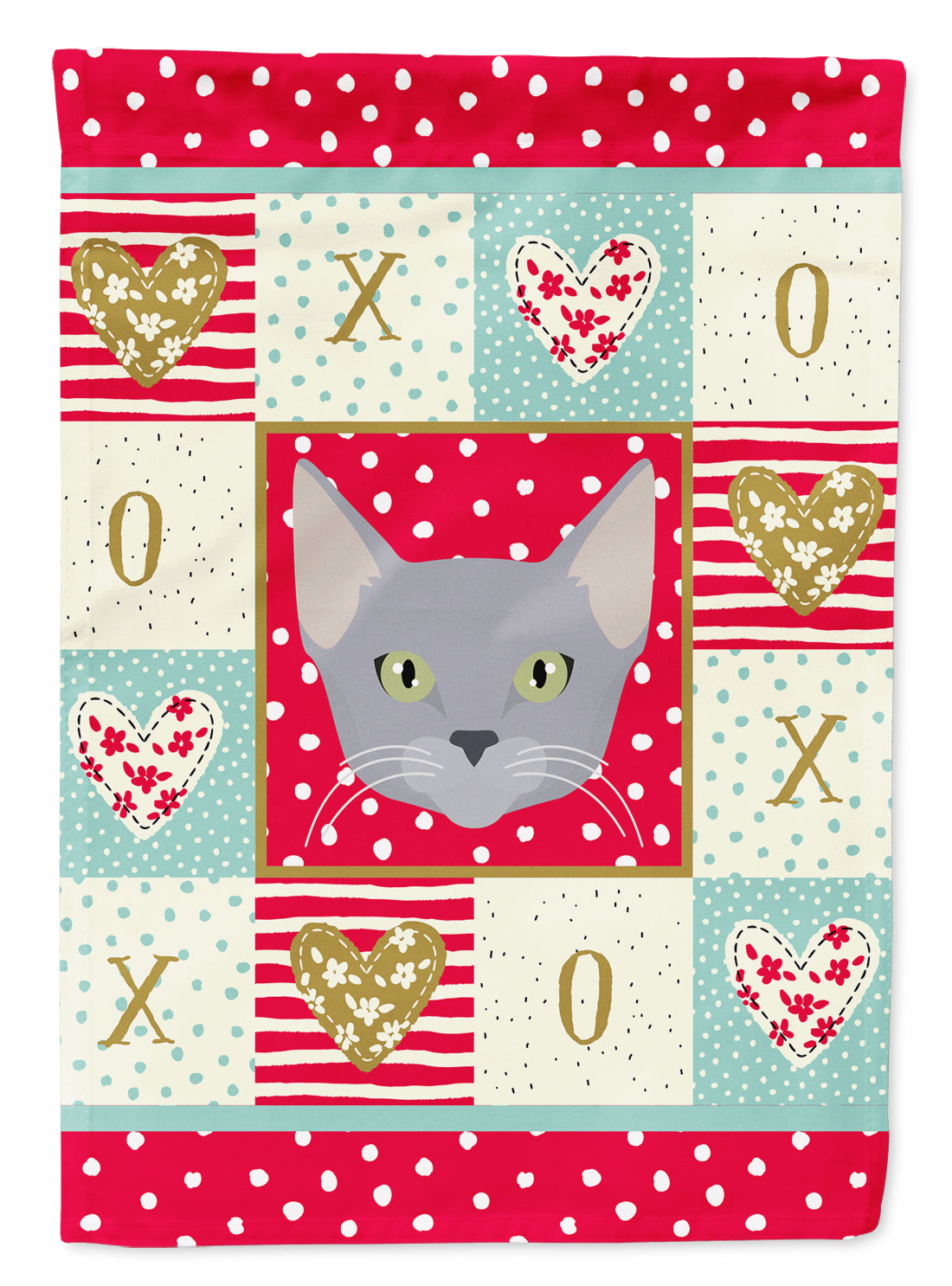 Russian Blue Cat Flag Garden Size CK5154GF  the-store.com.