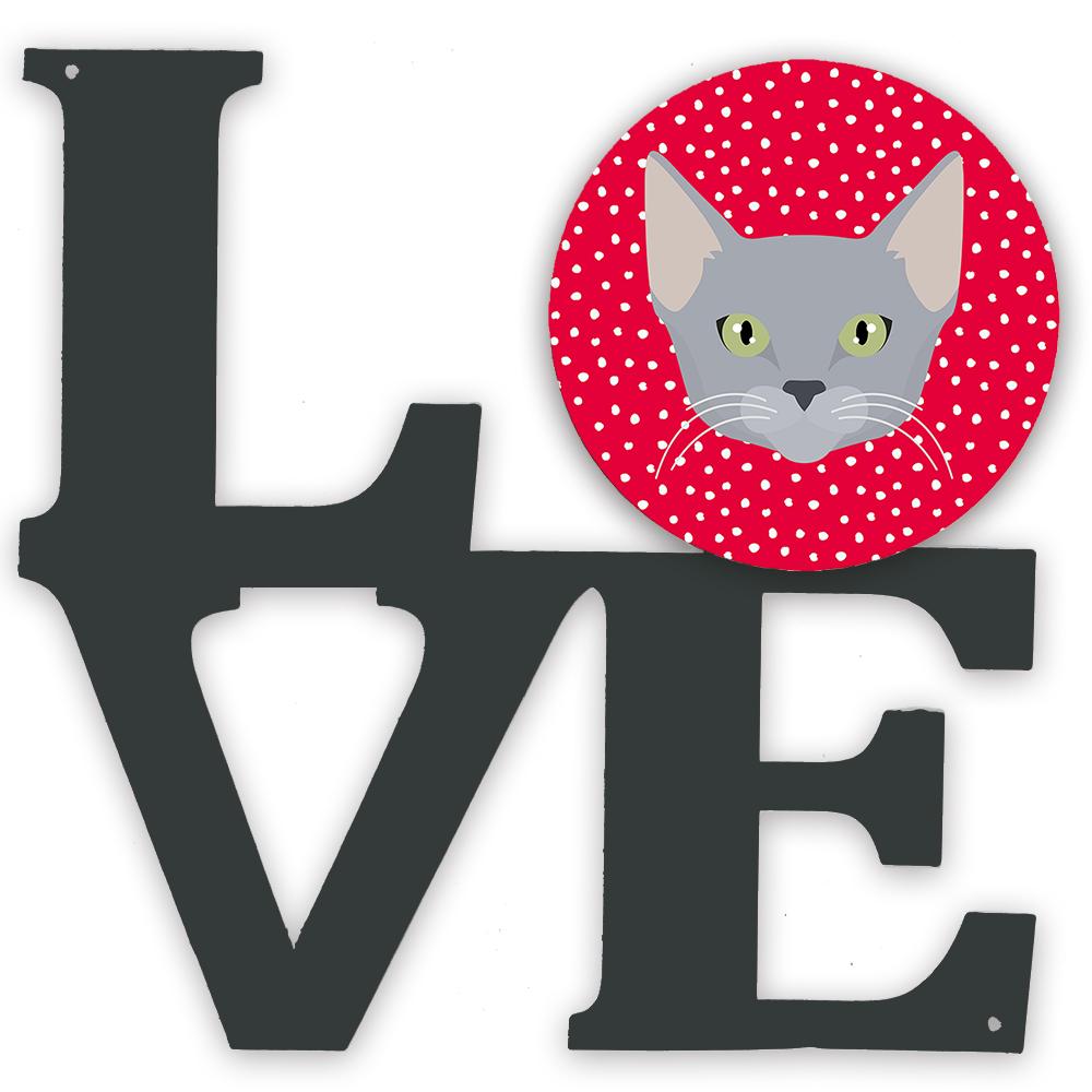 Russian Blue Cat Love Metal Wall Artwork LOVE CK5154WALV by Caroline&#39;s Treasures