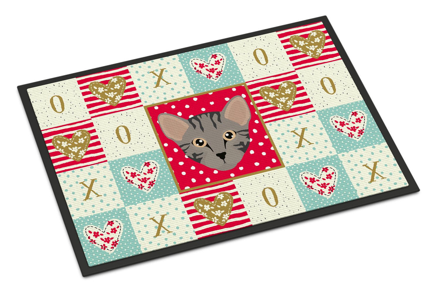 Safari Cat Love Indoor or Outdoor Mat 24x36 CK5156JMAT by Caroline's Treasures