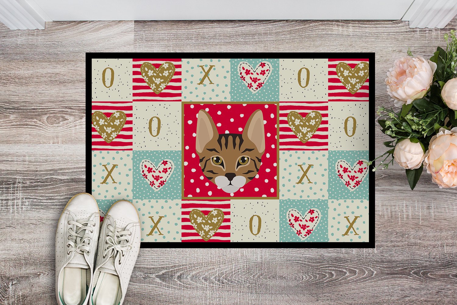 Savannah Cat Love Indoor or Outdoor Mat 24x36 CK5157JMAT by Caroline's Treasures