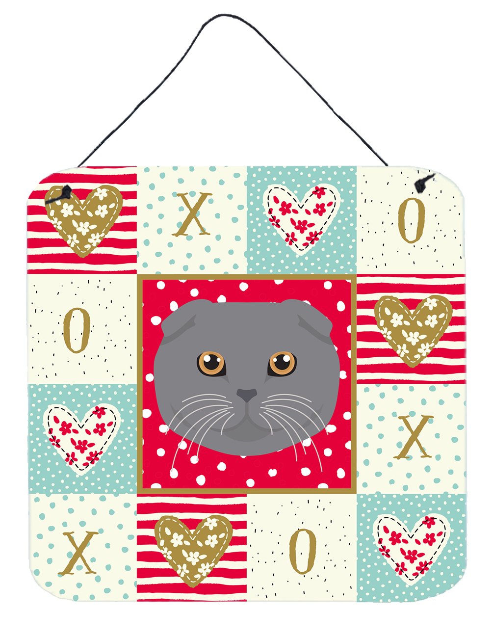 Scottish Fold Cat Love Wall or Door Hanging Prints CK5158DS66 by Caroline&#39;s Treasures