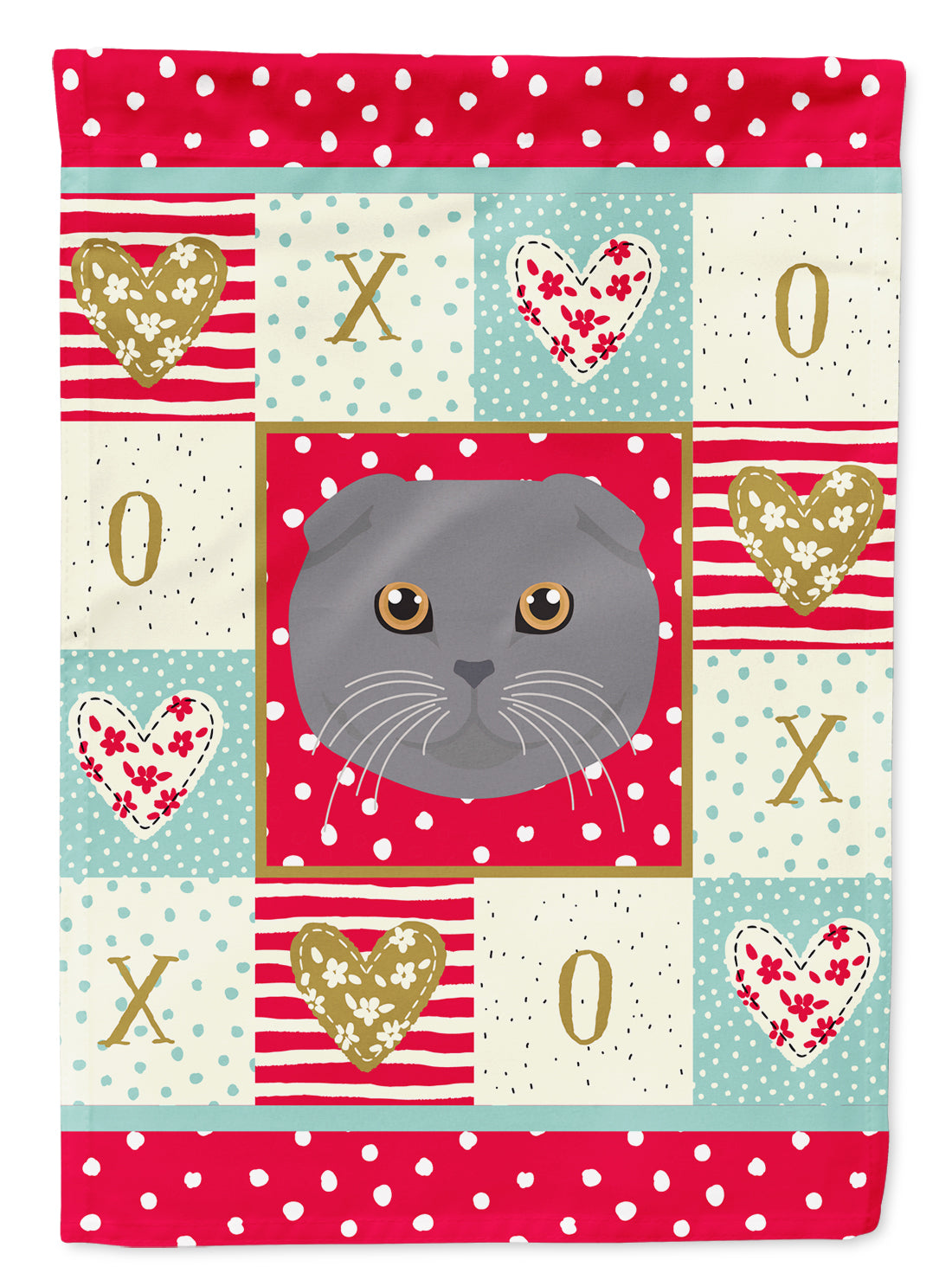 Scottish Fold Cat Flag Garden Size CK5158GF  the-store.com.