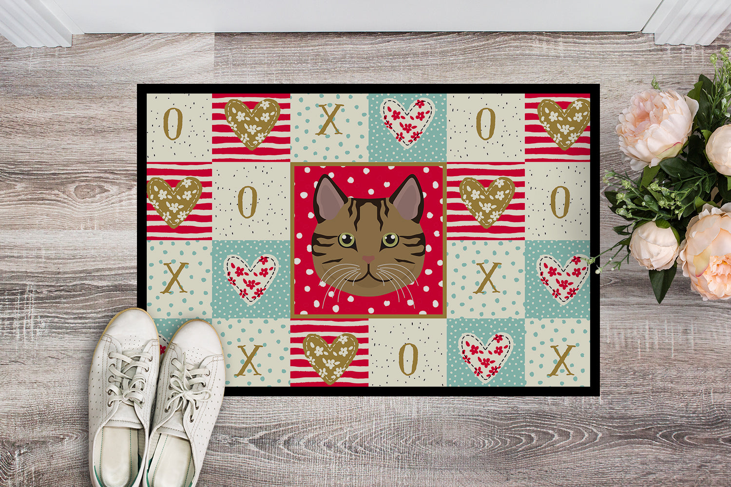 Scottish Straight Cat Love Indoor or Outdoor Mat 18x27 CK5159MAT - the-store.com