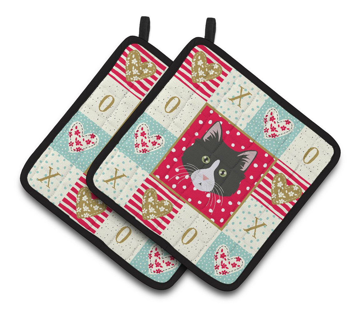 Siberian Forest Cat Love Pair of Pot Holders CK5164PTHD by Caroline's Treasures