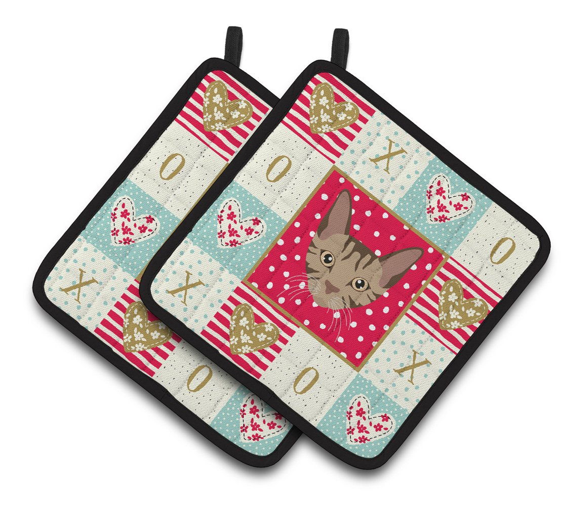 Sokoke Cat Love Pair of Pot Holders CK5168PTHD by Caroline's Treasures