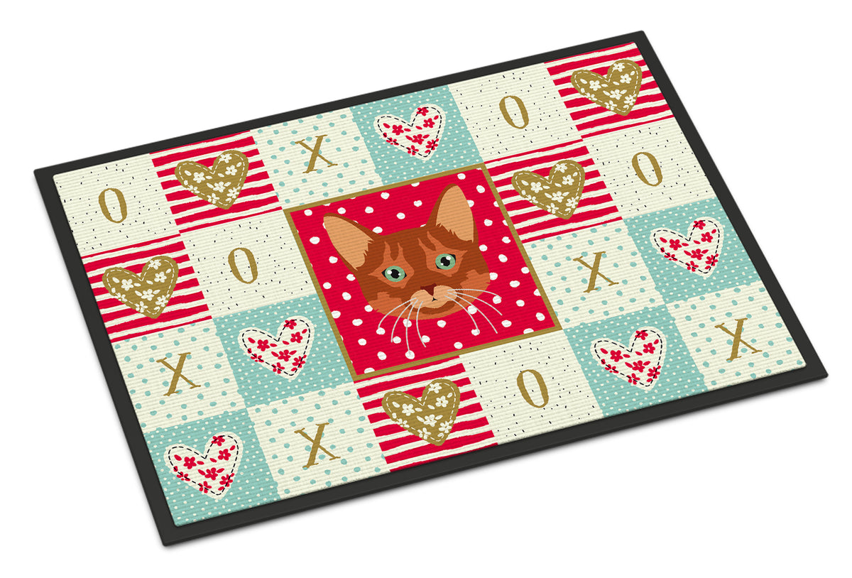 Somali Cat Love Indoor or Outdoor Mat 18x27 CK5169MAT - the-store.com