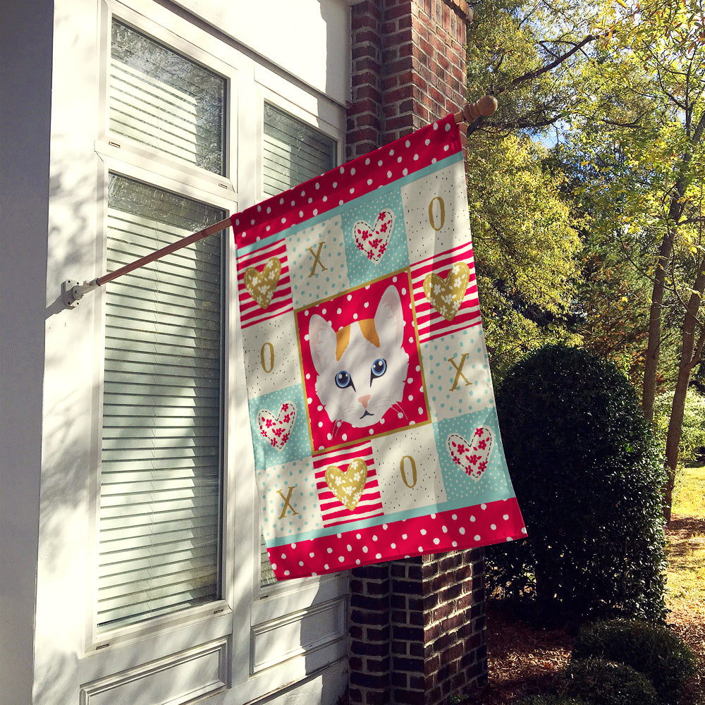 Turkish Van Cat Flag Canvas House Size CK5176CHF  the-store.com.