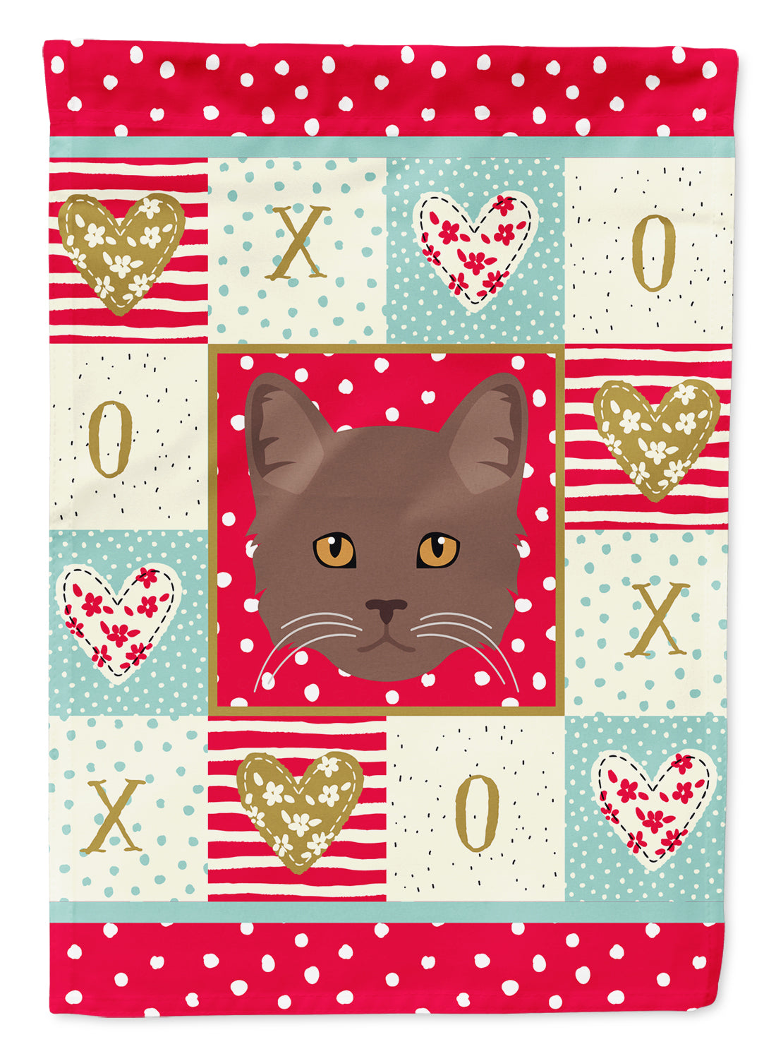 York Chocolate Cat Flag Canvas House Size CK5178CHF  the-store.com.