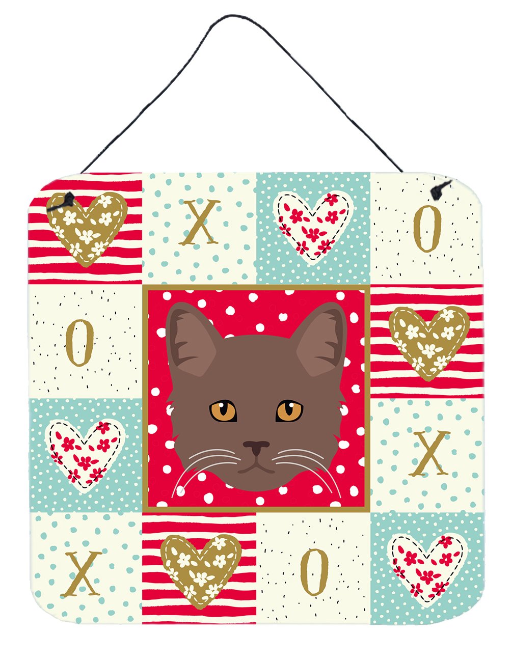 York Chocolate Cat Love Wall or Door Hanging Prints CK5178DS66 by Caroline's Treasures