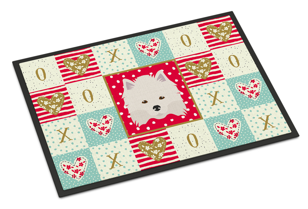 American Eskimo Love Indoor or Outdoor Mat 18x27 CK5181MAT - the-store.com