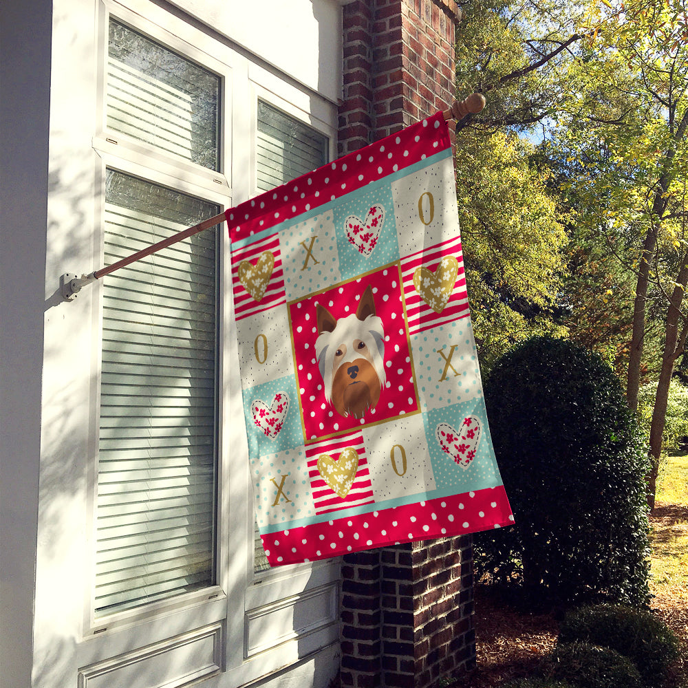 Australian Silky Terrier Flag Canvas House Size CK5183CHF  the-store.com.