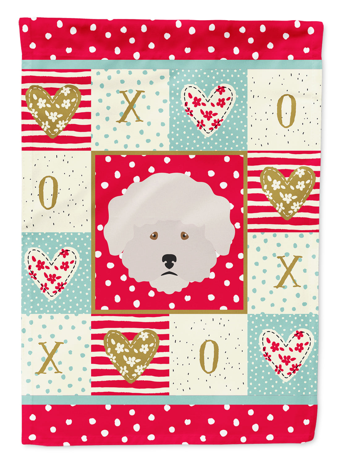 Bichon Fris� Flag Canvas House Size CK5185CHF  the-store.com.