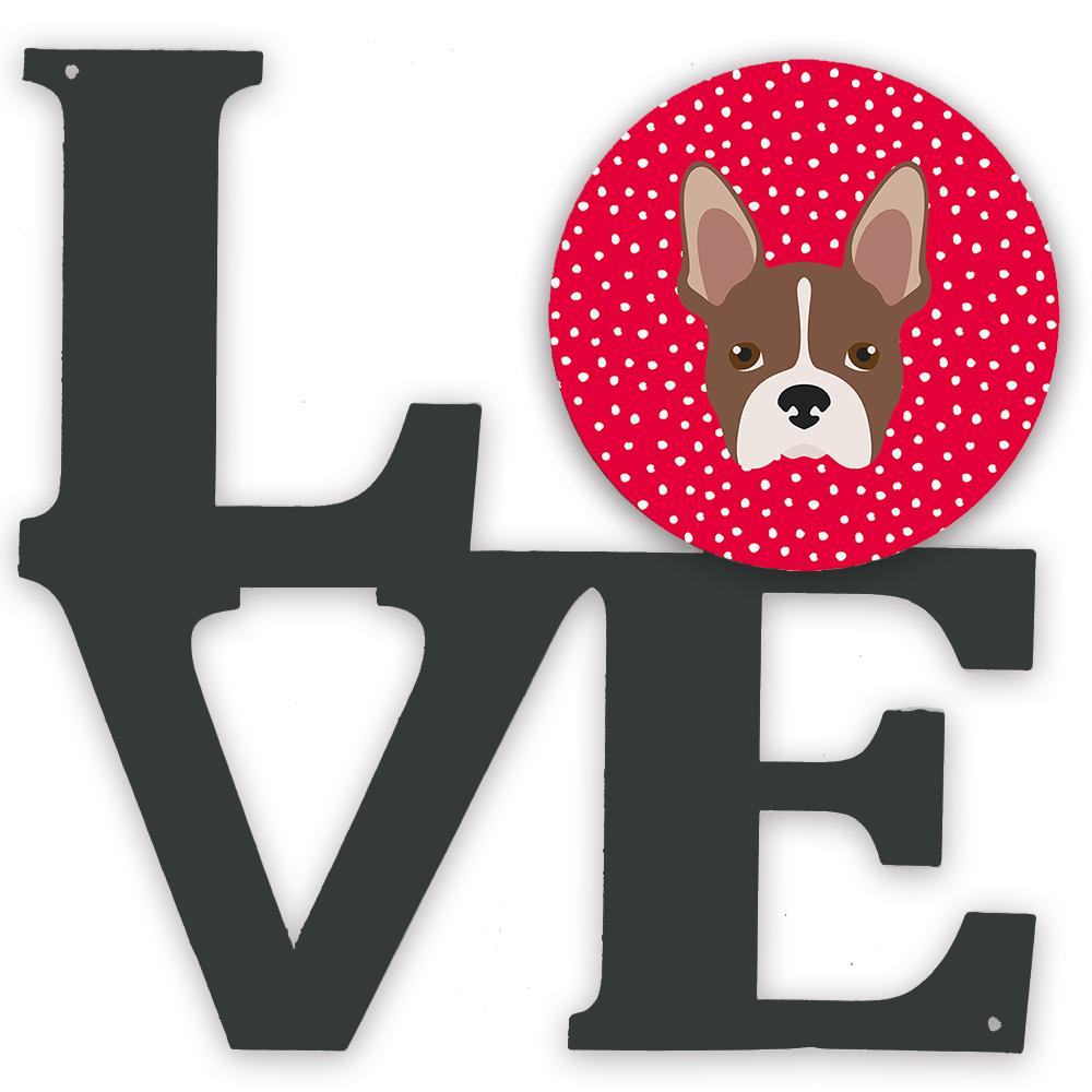 Boston Terrier Love Metal Wall Artwork LOVE CK5187WALV by Caroline&#39;s Treasures