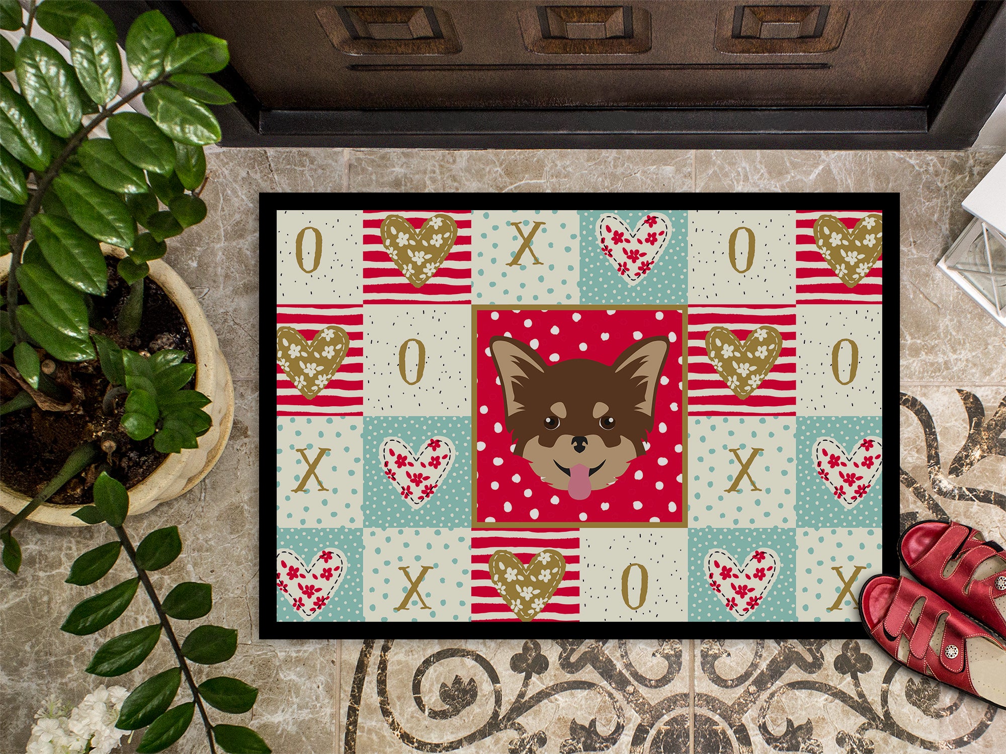 Chihuahua Love Indoor or Outdoor Mat 18x27 CK5190MAT - the-store.com