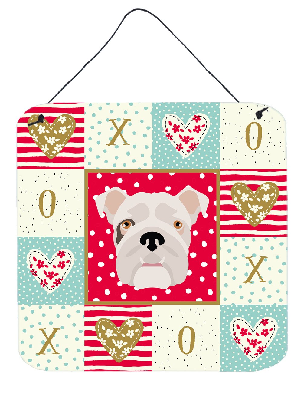 English Bulldog Love Wall or Door Hanging Prints CK5197DS66 by Caroline&#39;s Treasures