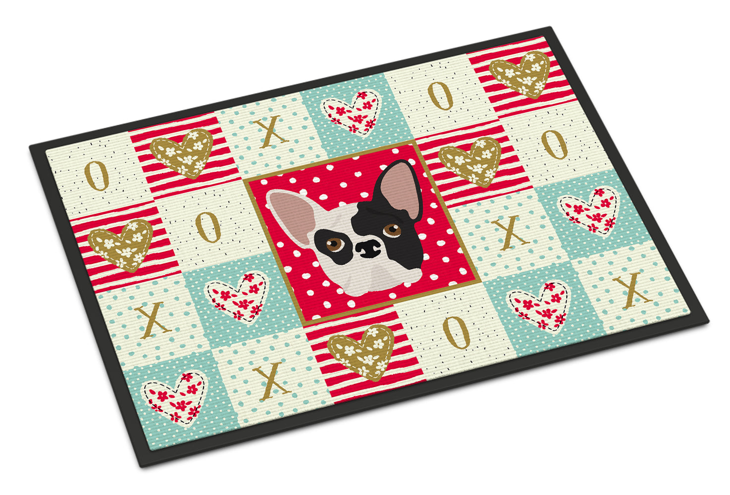 French Bulldog Love Indoor or Outdoor Mat 18x27 CK5200MAT - the-store.com