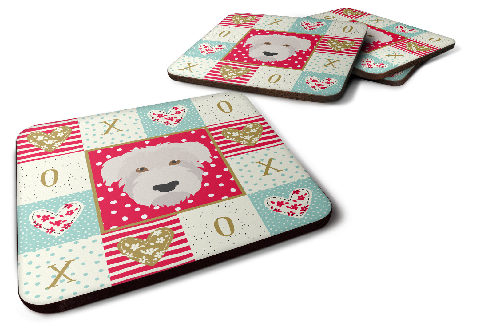 Set of 4 Glen of Imaal  Love Foam Coasters Set of 4 CK5202FC - the-store.com