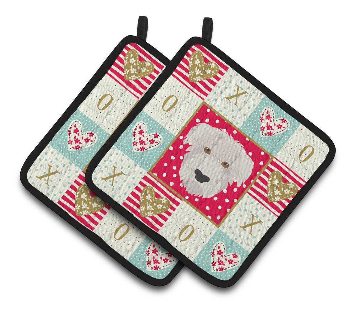 Glen of Imaal  Love Pair of Pot Holders CK5202PTHD by Caroline&#39;s Treasures