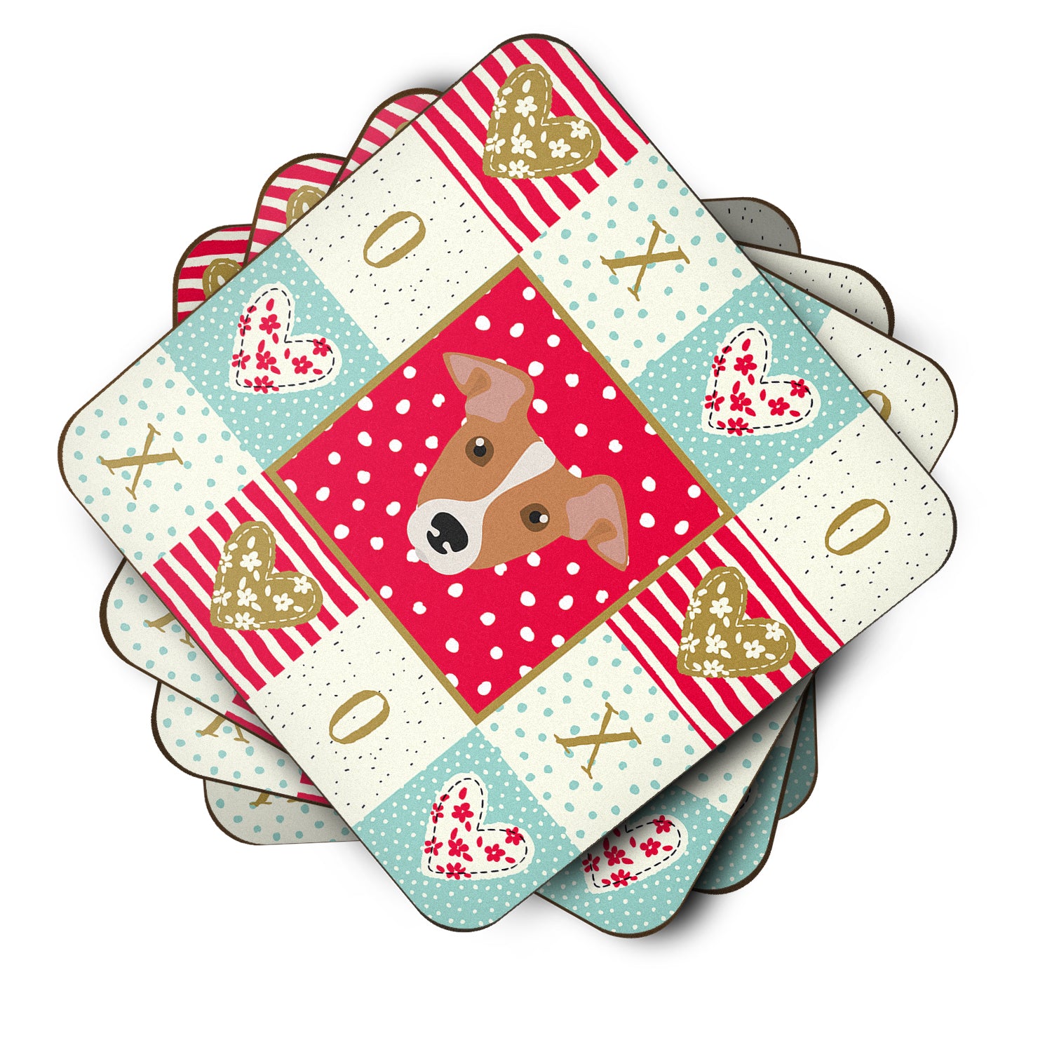 Set of 4 Italian Greyhound Love Foam Coasters Set of 4 CK5207FC - the-store.com