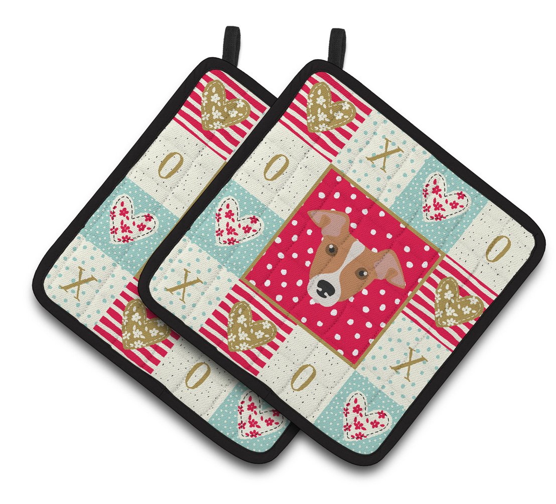 Italian Greyhound Love Pair of Pot Holders CK5207PTHD by Caroline's Treasures