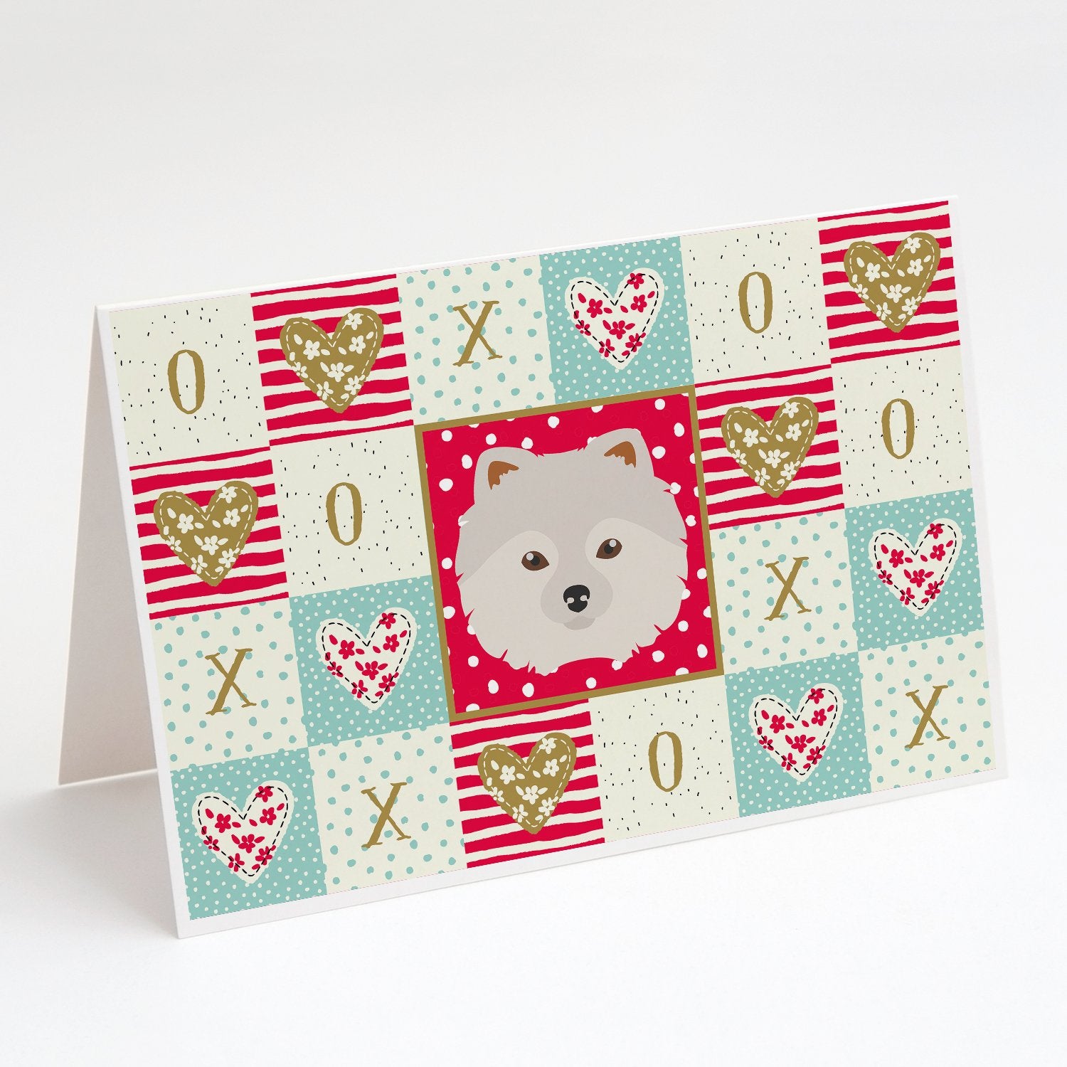 Buy this Japanese Spitz Love Greeting Cards and Envelopes Pack of 8