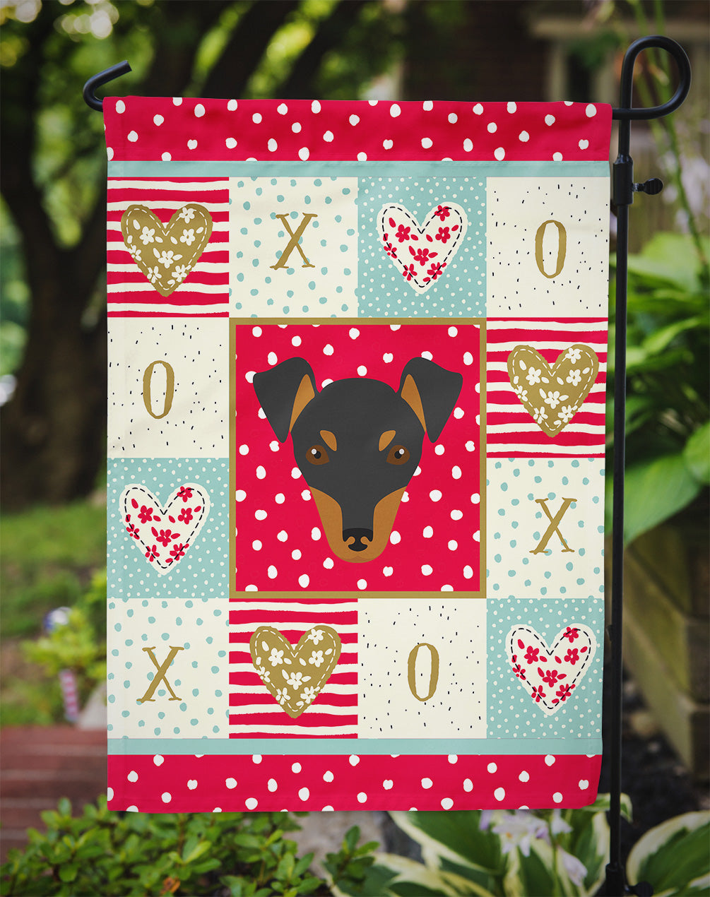 Manchester Toy Terrier Flag Garden Size CK5218GF  the-store.com.