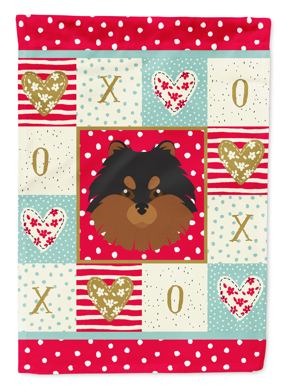 Pomeranian Flag Canvas House Size CK5228CHF  the-store.com.