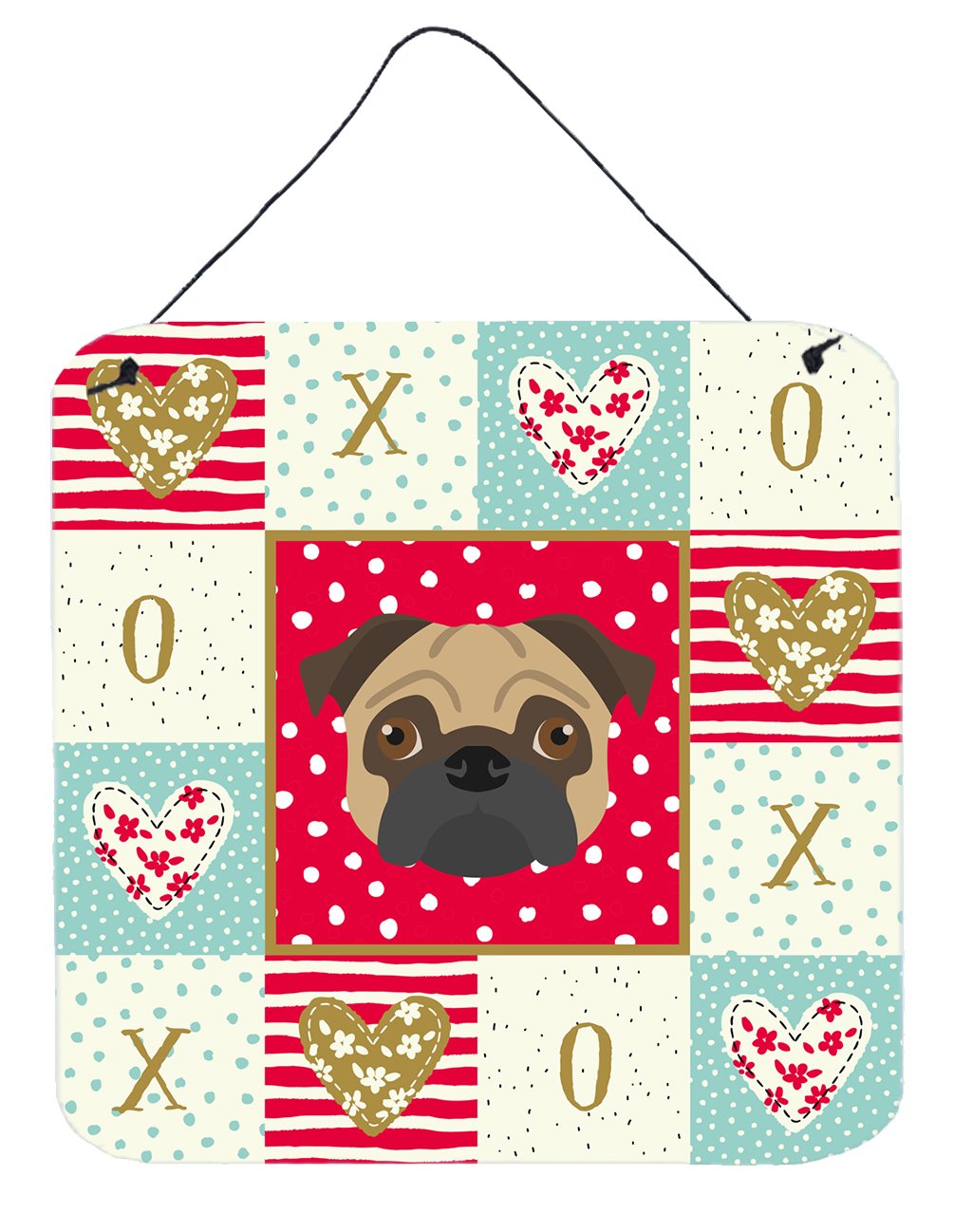 Pug Love Wall or Door Hanging Prints CK5231DS66 by Caroline's Treasures