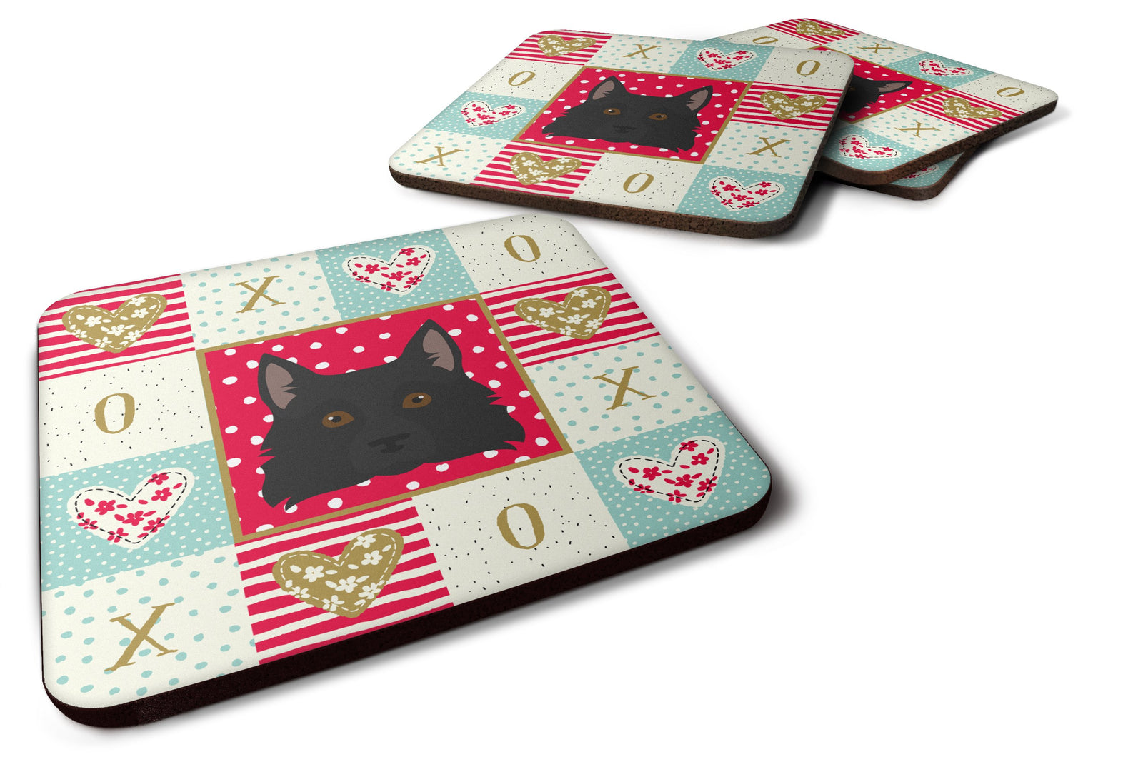 Set of 4 Schipperke Love Foam Coasters Set of 4 CK5236FC by Caroline's Treasures