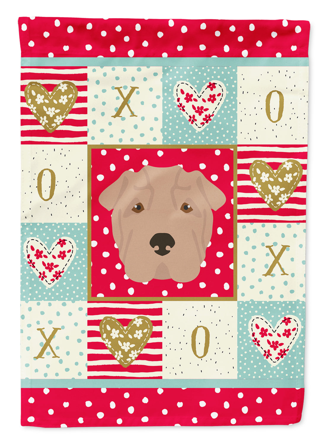 Shar Pei Flag Canvas House Size CK5237CHF  the-store.com.