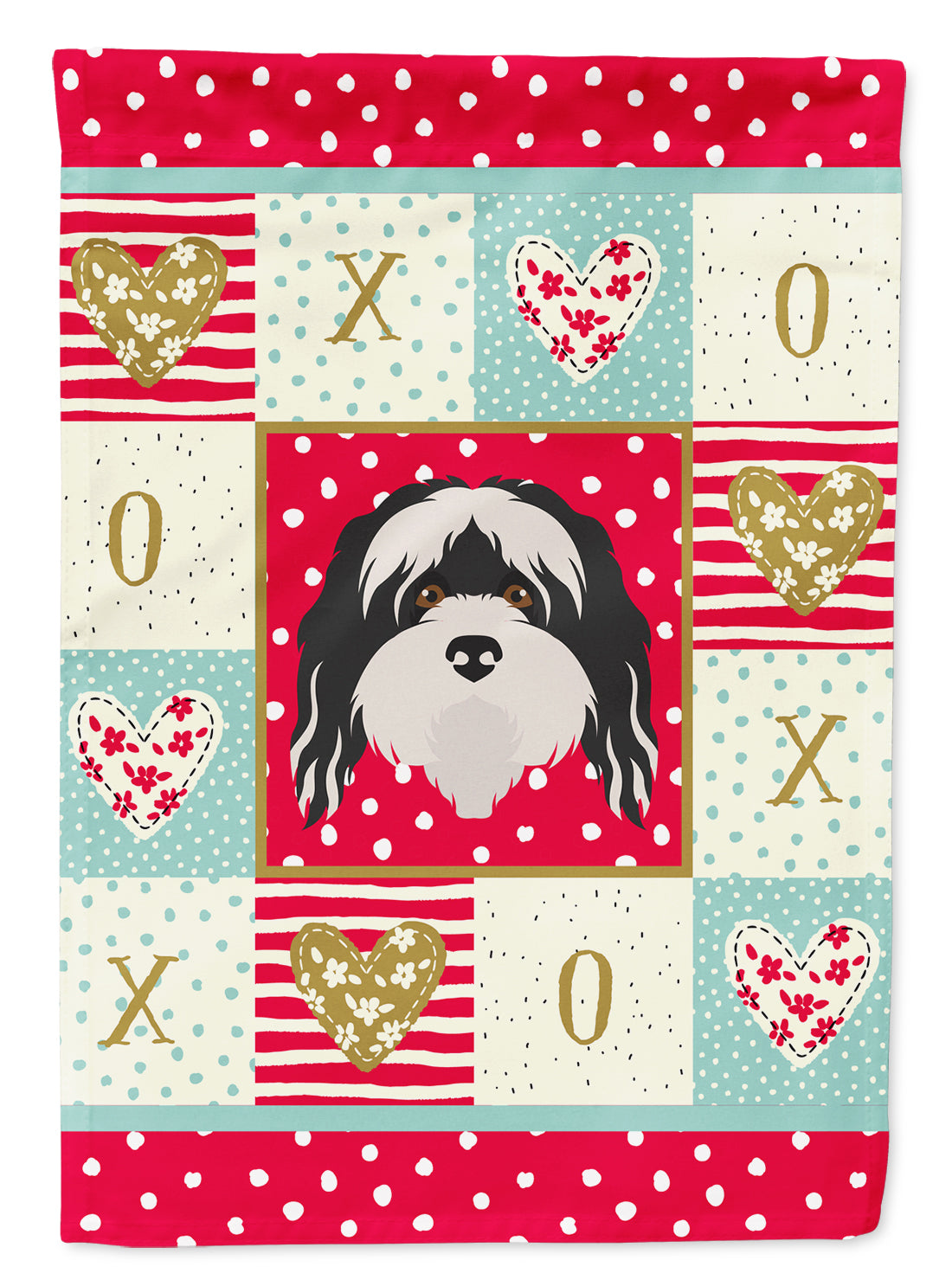 Tibetan Terrier Flag Canvas House Size CK5241CHF  the-store.com.