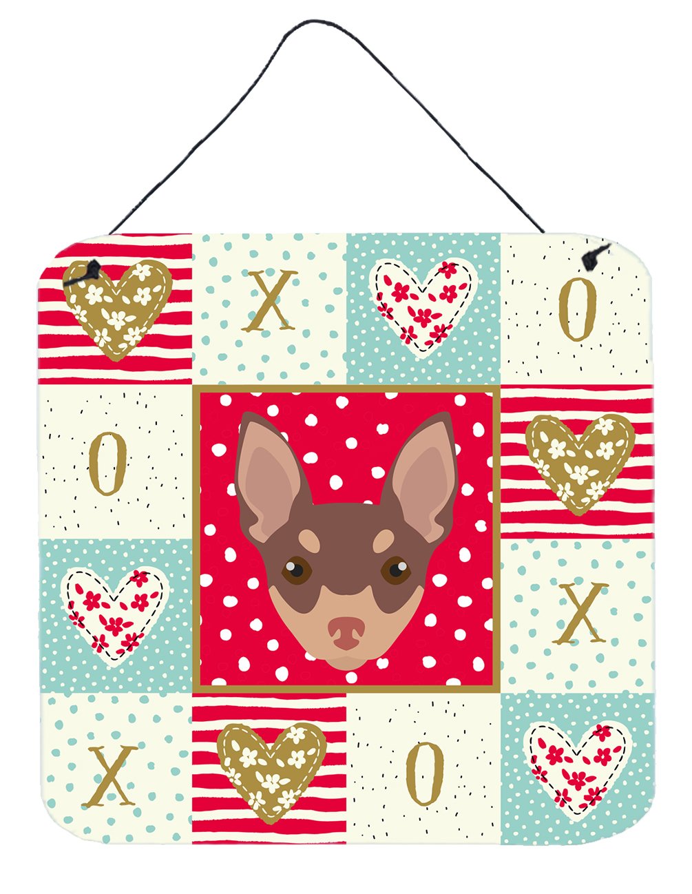 Toy Fox Terrier Love Wall or Door Hanging Prints CK5242DS66 by Caroline&#39;s Treasures